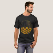 African Kente Pattern Geometric Minimal Halbkreis T-Shirt (Vorne ganz)