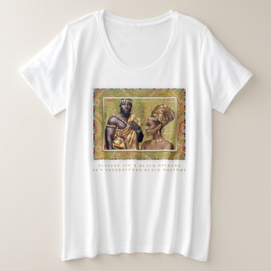 African King and Queen Große Größe T-Shirt (Design vorne)