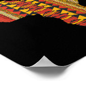 African King Map Kente Design Black Pride Melanin Poster (Ecke)