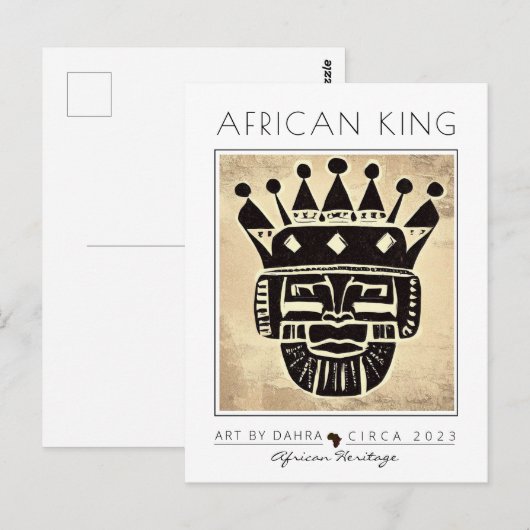 AFRICAN KING POSTKARTE (Vorne/Hinten)