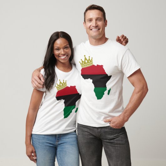African King Queen African Flag T-Shirt (Unisex)