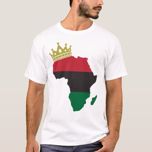 African King Queen African Flag T-Shirt (Vorderseite)