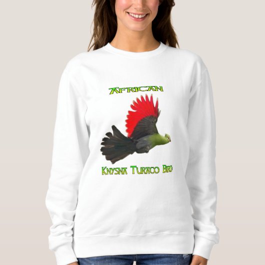 African Knysna Turaco Bird Sweatshirt (Vorderseite)