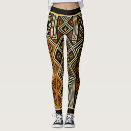 African Kuba Designer Leggings