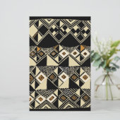 African Kuba Inspiriert Designs Briefpapier (Stehend Vorderseite)