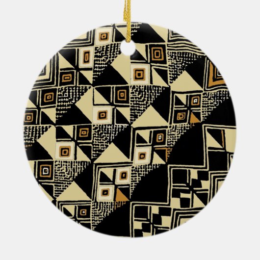 African Kuba Inspiriert Designs Keramikornament (Hinten)