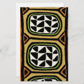 African Kuba Textile Design Briefpapier (Vorne/Hinten)