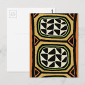 African Kuba Textile Design Postkarte (Vorne/Hinten)