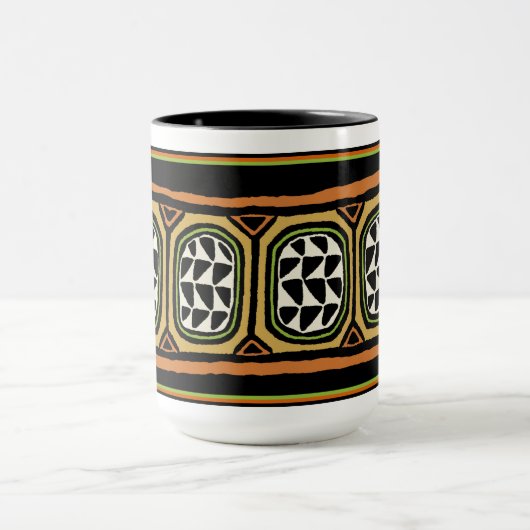 African Kuba Textile Design Tasse (Zentrum)