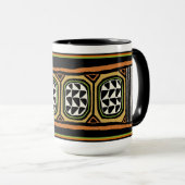 African Kuba Textile Design Tasse (VorderseiteRechts)