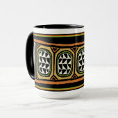 African Kuba Textile Design Tasse (Vorderseite Links)