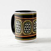 African Kuba Textile Design Tasse (Vorderseite Links)