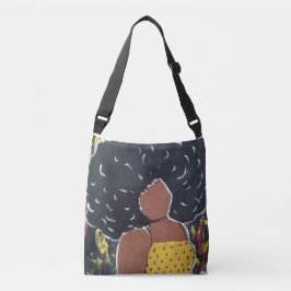 African Lady Big Hair Crossbody Bag Tragetaschen Mit Langen Trägern