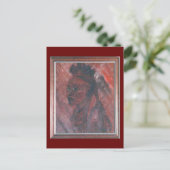 African Lady Portrait Art Postcard Postkarte (Stehend Vorderseite)