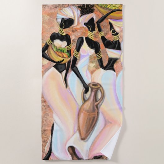 African Ladys Beach Tower Strandtuch (Vorderseite)