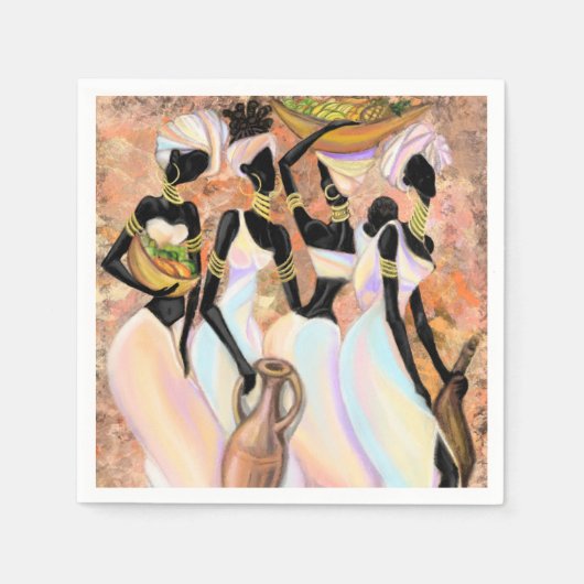African Ladys Napkins Serviette (Vorderseite)