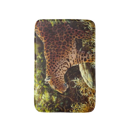 African Leopard Bathroom Mat Badematte (Vorderseite Vertikal)