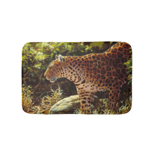 African Leopard Bathroom Mat Badematte