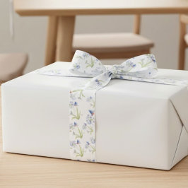 African Lily with Bluebird Mother and Baby Satinband