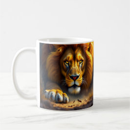 African Lion and Elephant Wildlife Mug Kaffeetasse