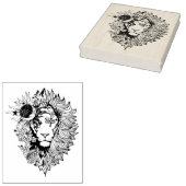 African Lion Animal Art Colour Page Gummistempel (Stempel)