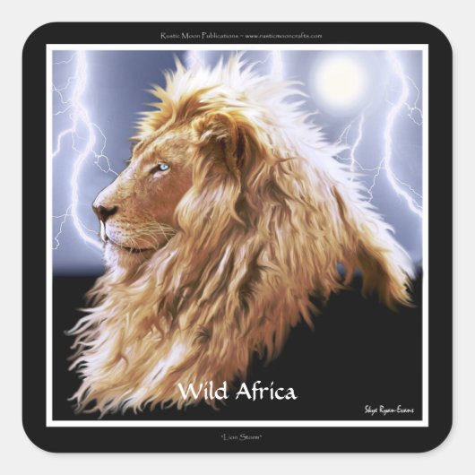 AFRICAN LION Big Five Cat Wildlife Stickers (Vorderseite)