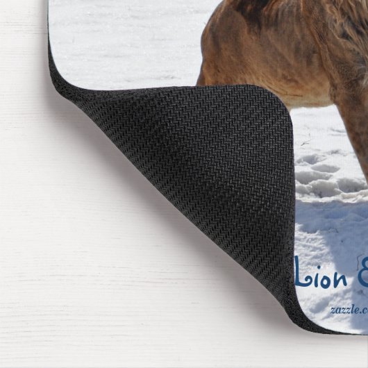 African Lion & Butterfly Foto Mousepad (Ecke)