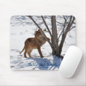 African Lion & Butterfly Foto Mousepad (Mit Mouse)