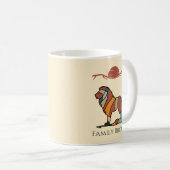African Lion Coffee Mug | Personalisierter Name Kaffeetasse (VorderseiteRechts)