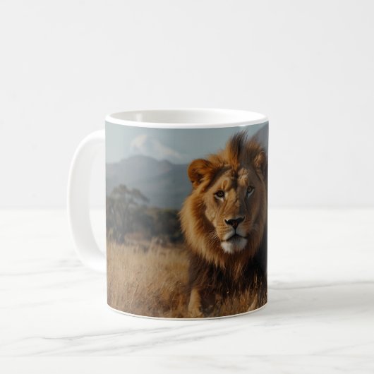 African Lion & Kilimanjaro Kaffeetasse (Vorderseite Links)