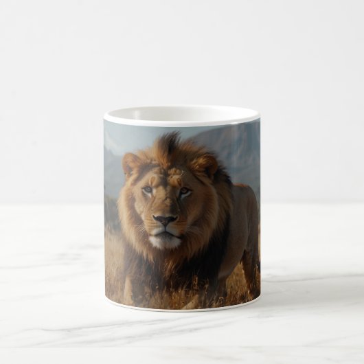 African Lion & Kilimanjaro Kaffeetasse (Mittel)