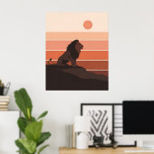 African Lion Kinderzimmer Poster (Heimbüro)