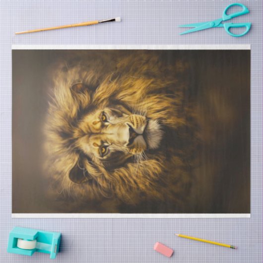 African Lion King of Dschungel Decoupage Seidenpapier (Basteln)