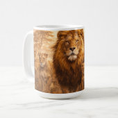 African Lion Pride | Majestic Wildlife Safari Kaffeetasse (Vorderseite Links)