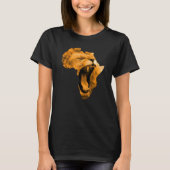African Lion Roaring Safari Culture Africa Map T-Shirt (Vorderseite)