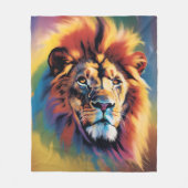 African Lion Safari Blanket - Rainbow Fleece (Vorderseite)