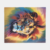 African Lion Safari Blanket - Rainbow Fleece (Vorderseite (Horizontal))
