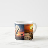 African Lion & Zebra Sunset Espresso Mug Espressotasse (Vorderseite Rechts)