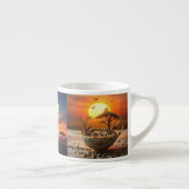 African Lion & Zebra Sunset Espresso Mug Espressotasse (Rechts)
