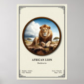 African Lion Zoologie-Serie Poster (Vorne)