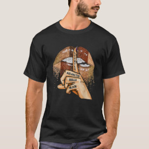 African Lips T Shirt Africa Flag Black History Mo