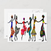 African Loise Dance Postkarte (Vorne/Hinten)