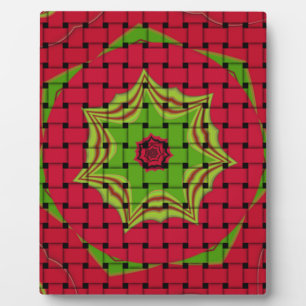 African Lovely Woven Red Design Fotoplatte