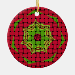 African Lovely Woven Red Design Keramikornament