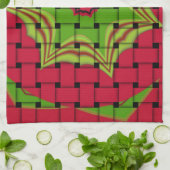 African Lovely Woven Red Design Küchentuch (Gefaltet)