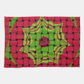 African Lovely Woven Red Design Küchentuch (Horizontal)