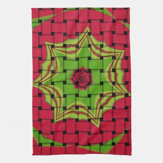 African Lovely Woven Red Design Küchentuch (Vertikal)