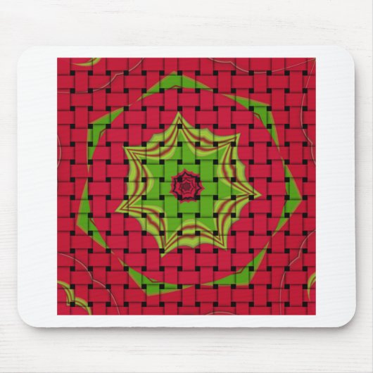 African Lovely Woven Red Design Mousepad (Vorne)