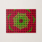 African Lovely Woven Red Design Puzzle (Horizontal)