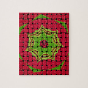 African Lovely Woven Red Design Puzzle